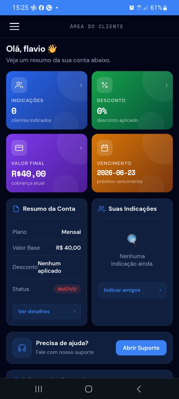 App do cliente